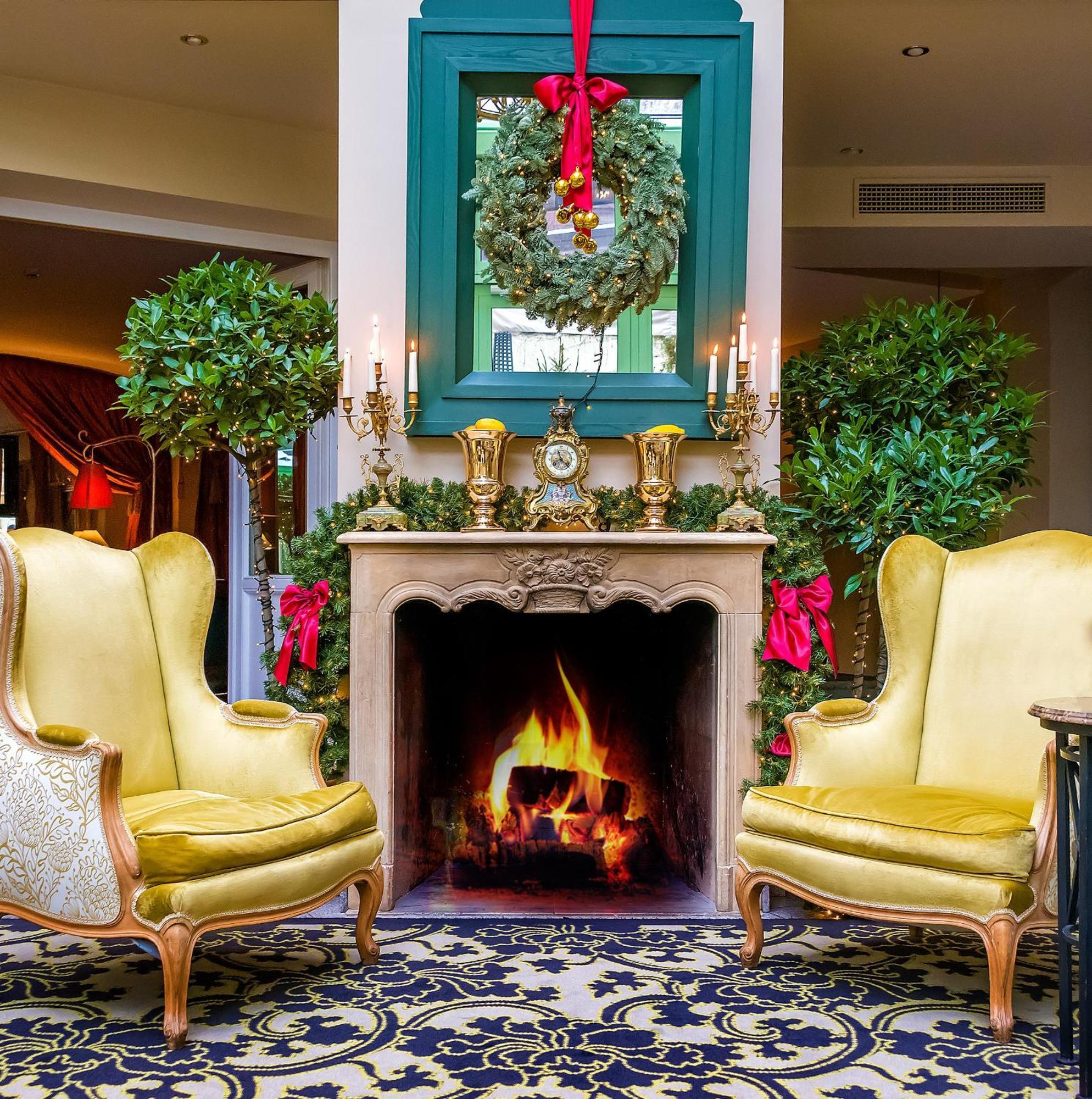 Stikliai Hotel - Relais & Chateaux VNO Exterior foto The fireplace in the lobby